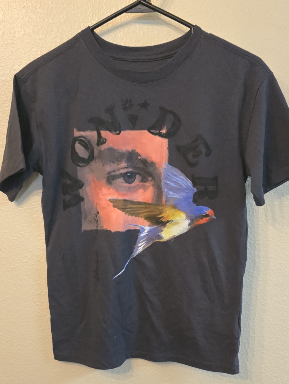 GAP Navy Short-Sleeve Tee with Blue & Orange Bird Graphic